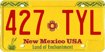 NM license plate 427TYL