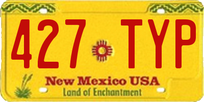 NM license plate 427TYP