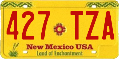NM license plate 427TZA