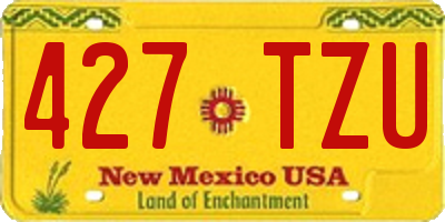 NM license plate 427TZU