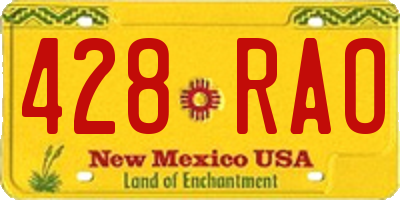 NM license plate 428RAO