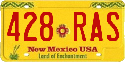 NM license plate 428RAS