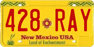 NM license plate 428RAY