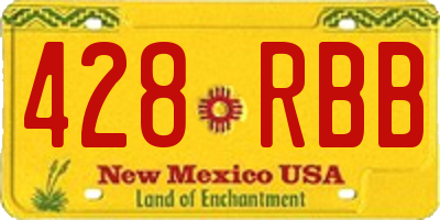 NM license plate 428RBB