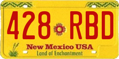 NM license plate 428RBD