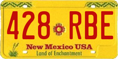 NM license plate 428RBE