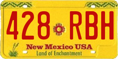 NM license plate 428RBH