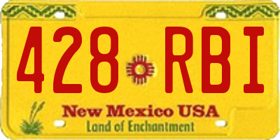 NM license plate 428RBI