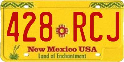 NM license plate 428RCJ