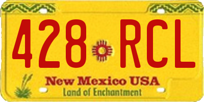 NM license plate 428RCL