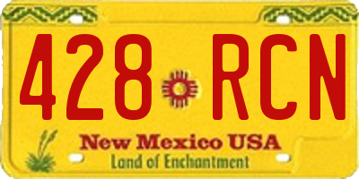 NM license plate 428RCN