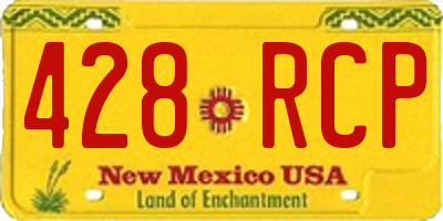 NM license plate 428RCP
