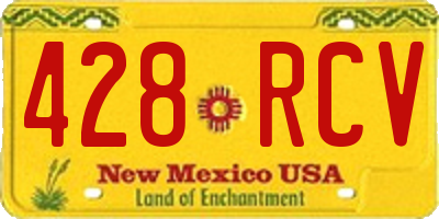 NM license plate 428RCV