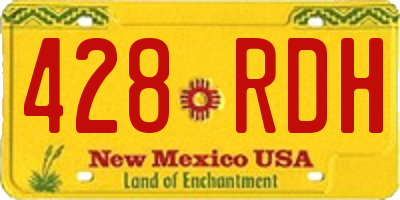 NM license plate 428RDH