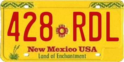 NM license plate 428RDL