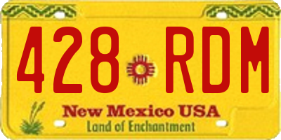 NM license plate 428RDM