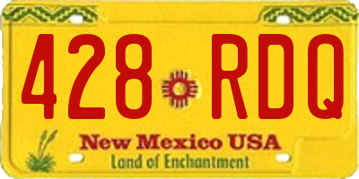 NM license plate 428RDQ