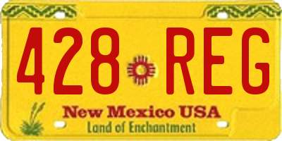 NM license plate 428REG