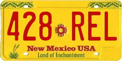 NM license plate 428REL