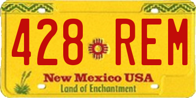 NM license plate 428REM