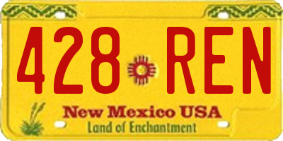 NM license plate 428REN