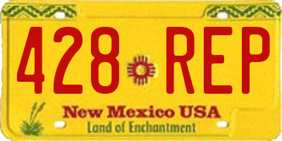 NM license plate 428REP