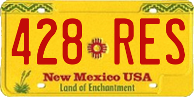 NM license plate 428RES