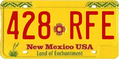 NM license plate 428RFE