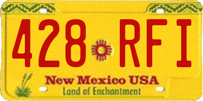 NM license plate 428RFI