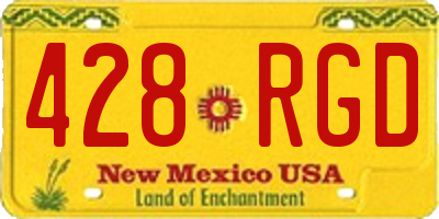 NM license plate 428RGD