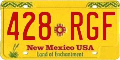 NM license plate 428RGF