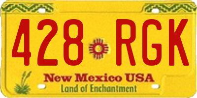 NM license plate 428RGK