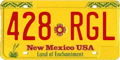 NM license plate 428RGL