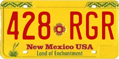 NM license plate 428RGR