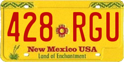 NM license plate 428RGU