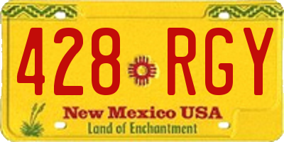 NM license plate 428RGY