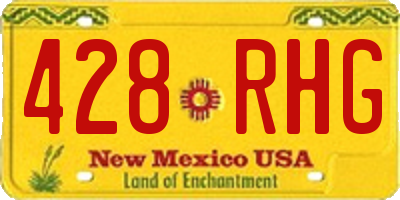 NM license plate 428RHG