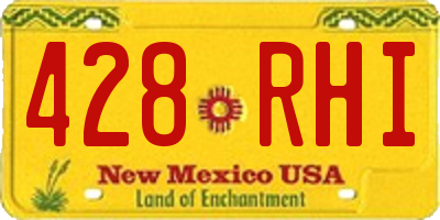 NM license plate 428RHI