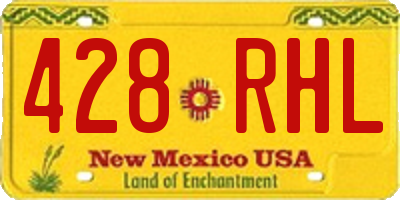 NM license plate 428RHL