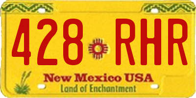 NM license plate 428RHR