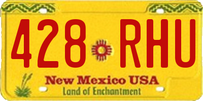 NM license plate 428RHU