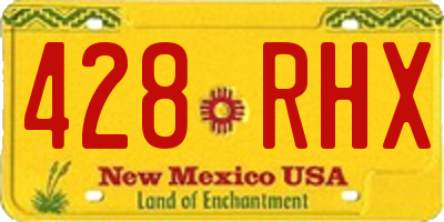 NM license plate 428RHX