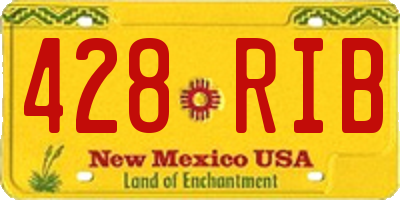 NM license plate 428RIB