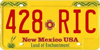 NM license plate 428RIC