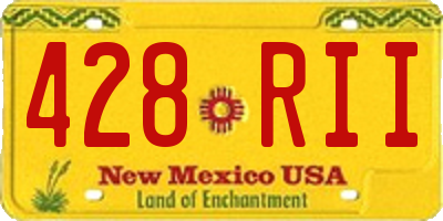 NM license plate 428RII