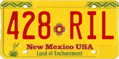 NM license plate 428RIL