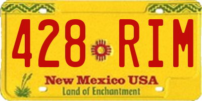 NM license plate 428RIM