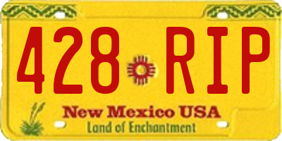NM license plate 428RIP