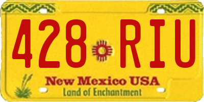 NM license plate 428RIU