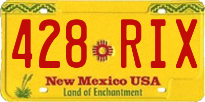NM license plate 428RIX
